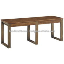 Industrial Vintage Metal and Wood Dining Bench